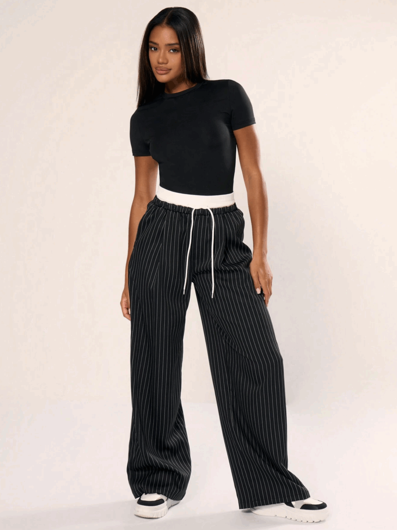 Pevica Black Short Sleeves Stretchy Bodysuit - Image 5