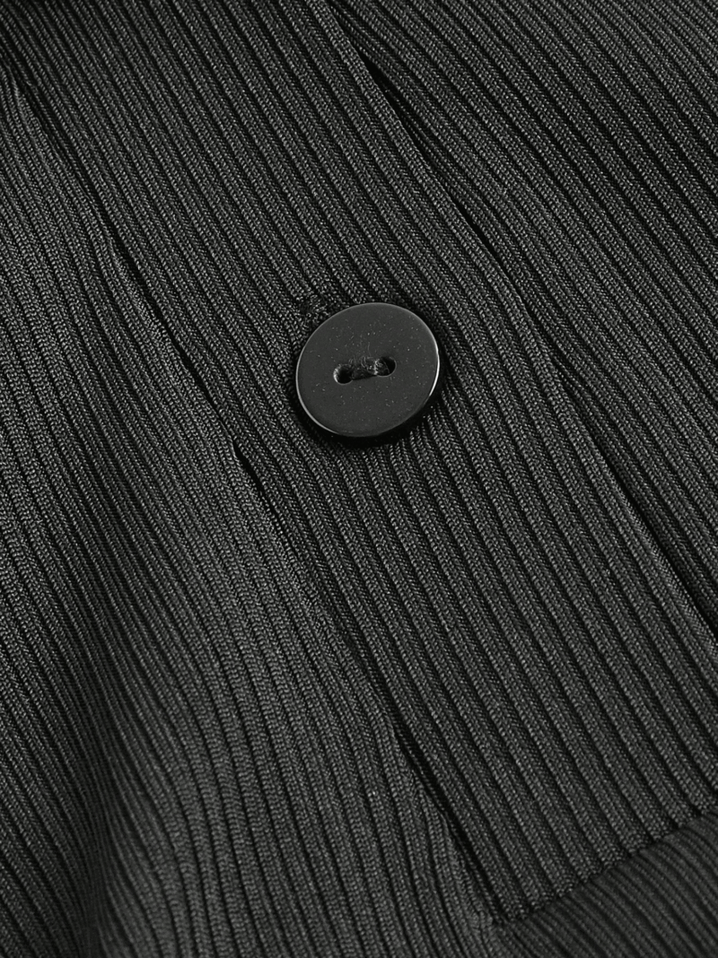 Duvy Black Short Sleeves Buttoned Bodysuit - Image 3