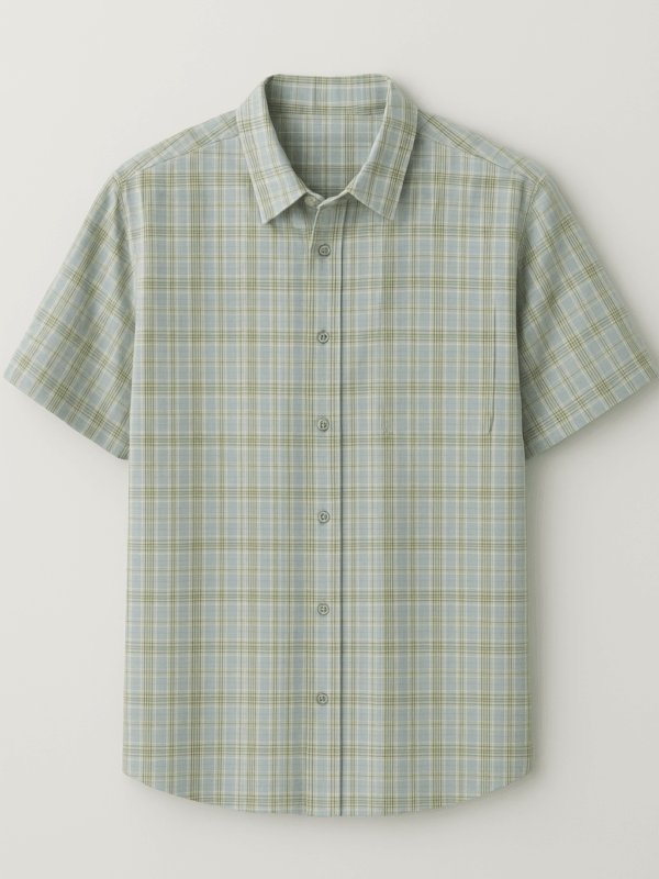 Jiya Creme Check Printed Cotton Shirt