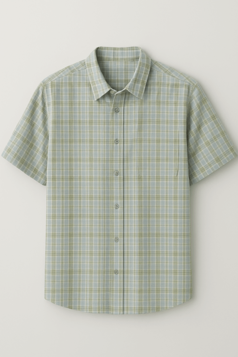 Jiya Creme Check Printed Cotton Shirt