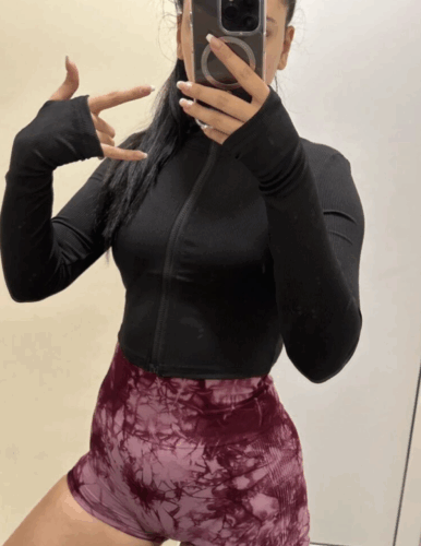Emily Black Front Zipper Top photo review