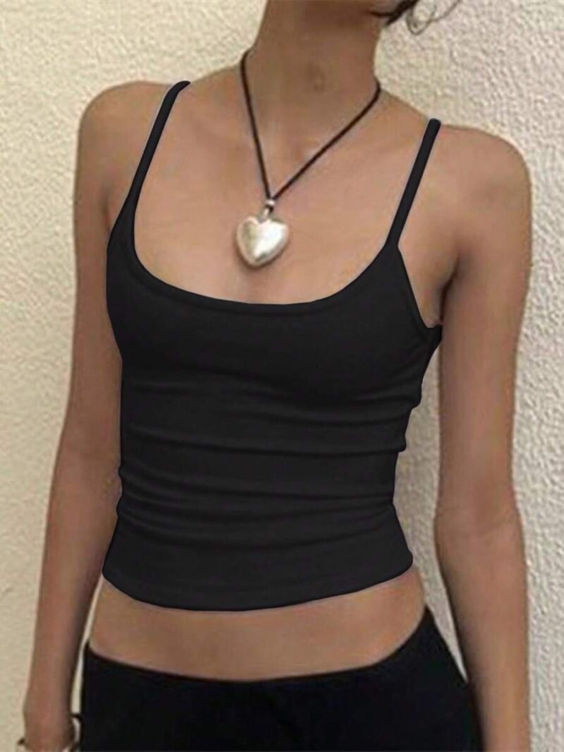 Haze Black Cami Vest Top - Image 4