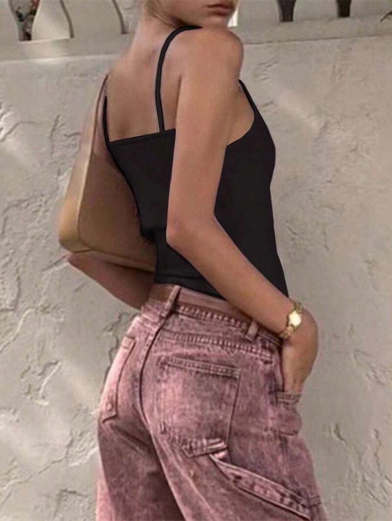 Haze Black Cami Vest Top - Image 5