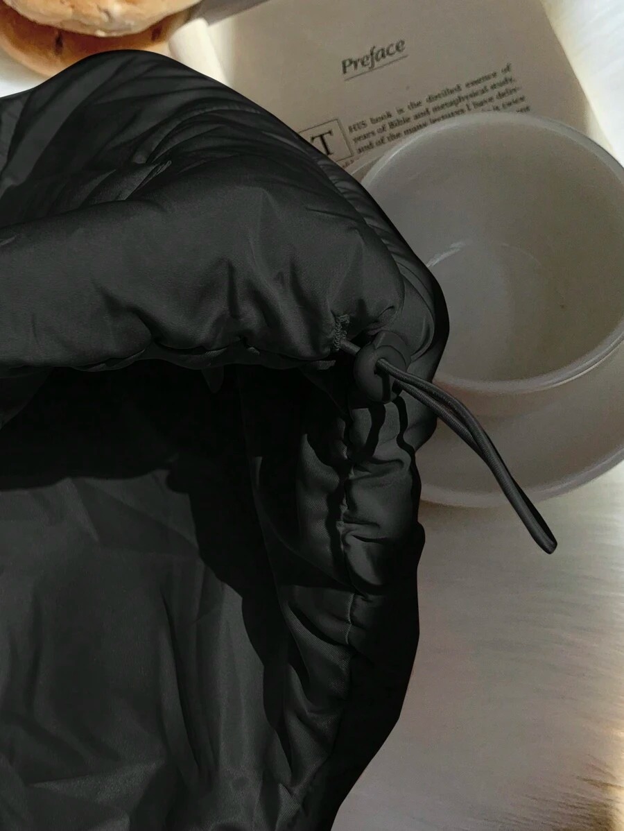 Rina Black Sleeveless Puffer Jacket - Image 5