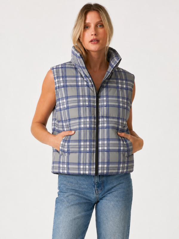 Sivi Grey Sleeveless Puffer Jacket