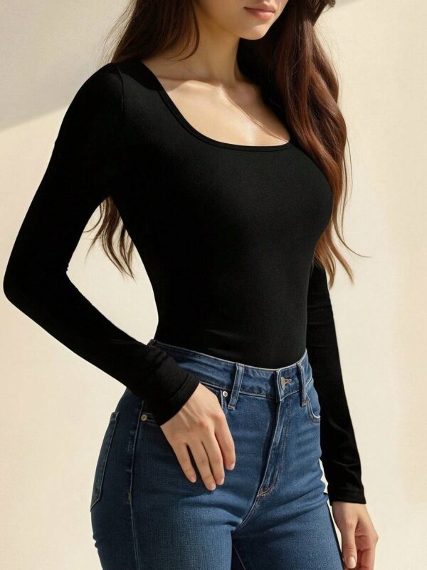 Mezzy Black Full Sleeves Crop Top