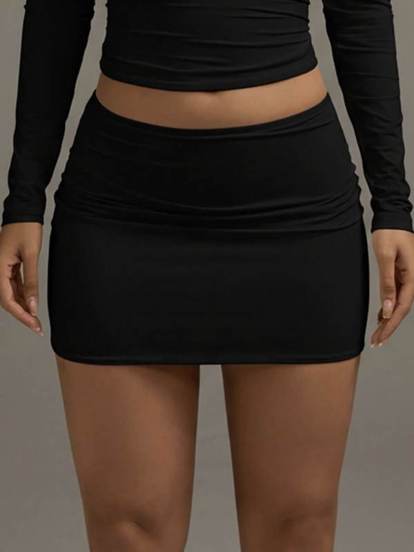 Stacey Black Soft Stretchy Mini Skirt