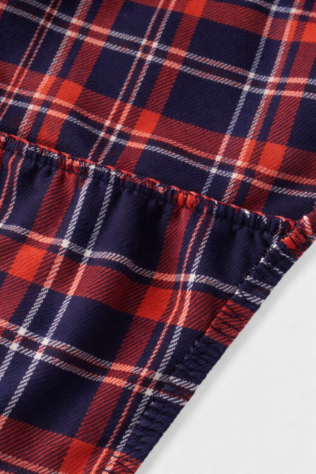 Bea Red Blue Check Tie Sleeveless Crop Top - Image 3