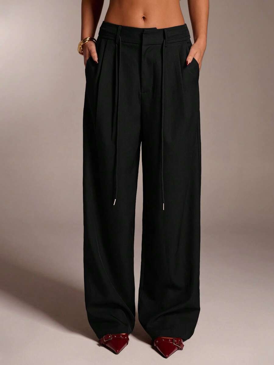 Leena Black Relaxed Fit Trousers - Image 4
