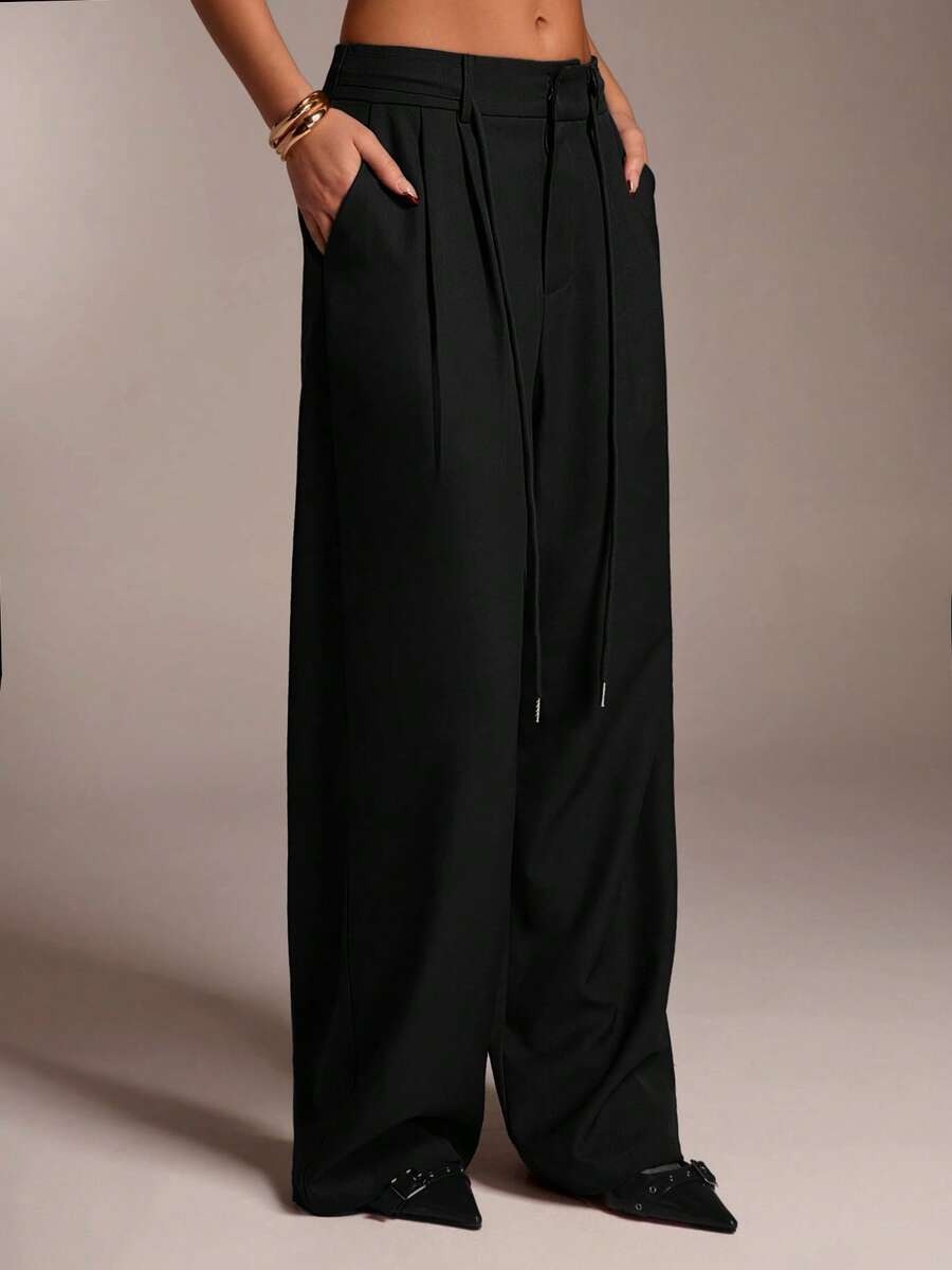 Leena Black Relaxed Fit Trousers - Image 5
