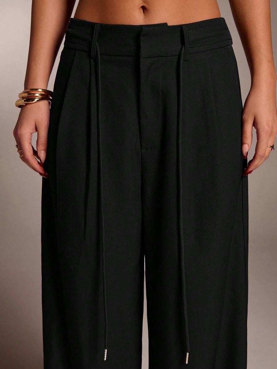 Leena Black Relaxed Fit Trousers - Image 6